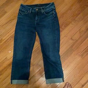 Silver cropped Jean